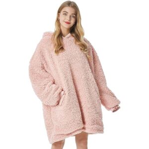 Felicigeely Sudadera de gran tamaño manta de forro polar_1