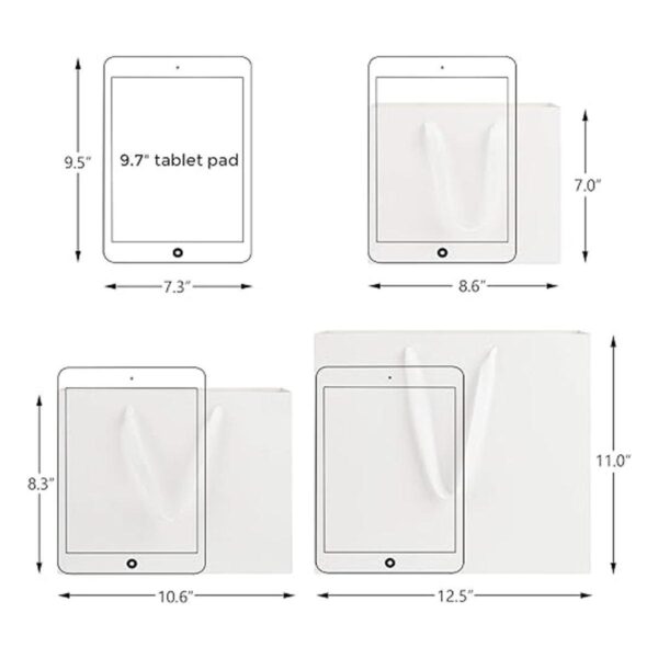 EUSOAR Shopping Bags For Boutique 30pcs Craft Bags with 3_2