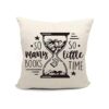 Funny Quotes So Many Books So Little Time Funda de cojín_1