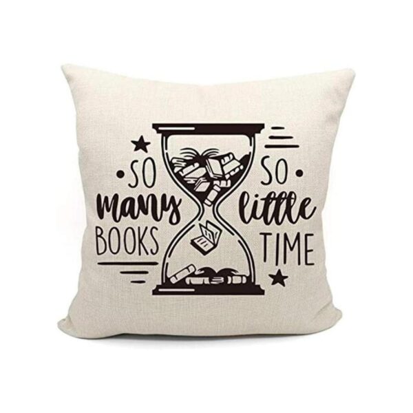 Funny Quotes So Many Books So Little Time Funda de cojín_1