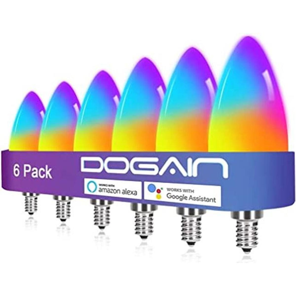 DOGAIN Bombillas inteligentes con base E12 bombillas LED