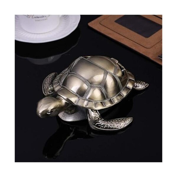 K COOL Cenicero de tortuga con tapa resistente al viento_4