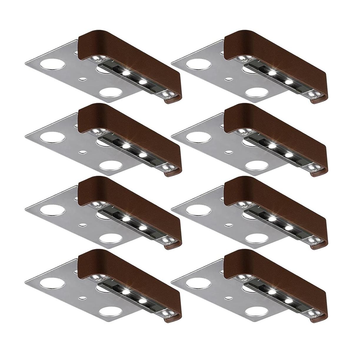 LEONLITE 8Pack 4 Inch Hardscape Lighting Low Voltage LED
