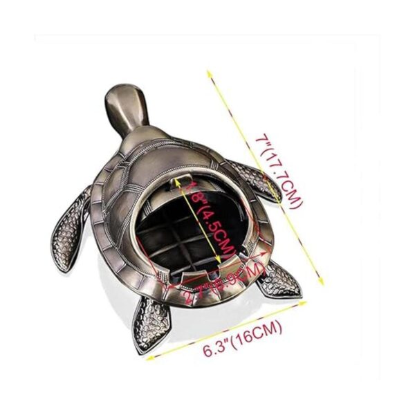 K COOL Cenicero de tortuga con tapa resistente al viento_3