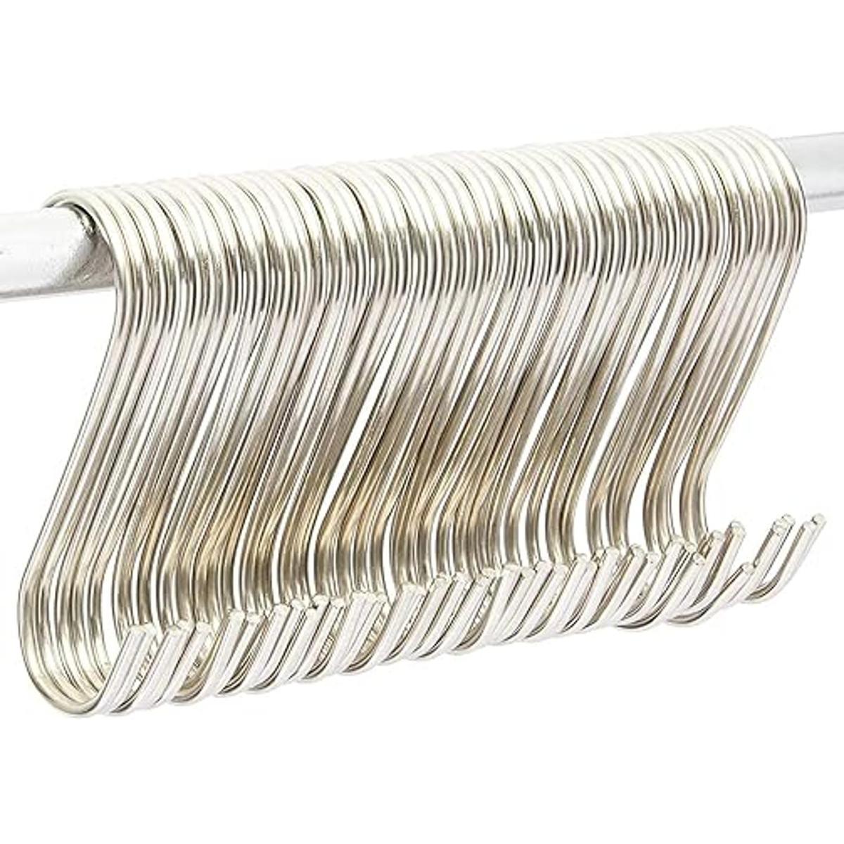Ganchos en forma de S de metal juego de perchas de acero