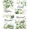 Arte de pared con texto en inglés Relax Soak Unwind