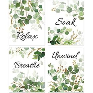 Arte de pared con texto en inglés Relax Soak Unwind