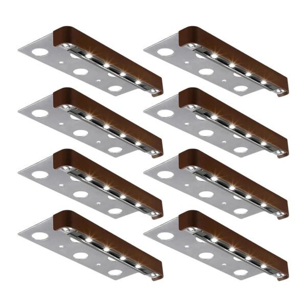 LEONLITE 8Pack 7 Inch LED Hardscape Lighting Retaining_1