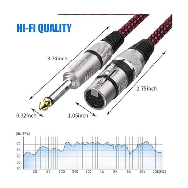 Cable XLR hembra a 14 TS de 10 pies 2 unidades cable de