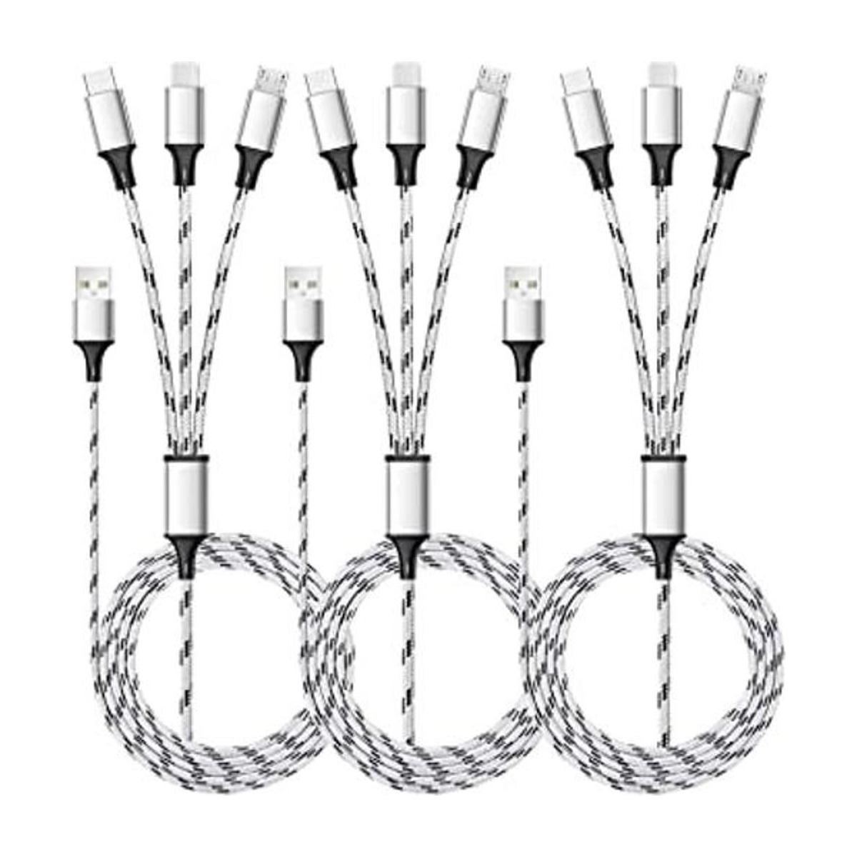 Cable de carga múltiple paquete de 3 cables de carga