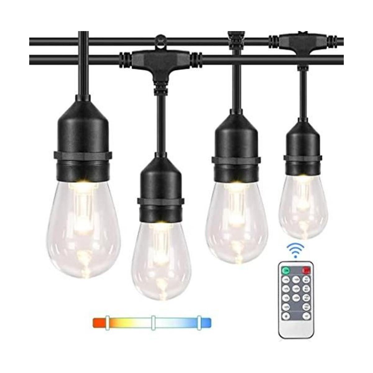 Cadena de luces LED regulables de 3 colores para