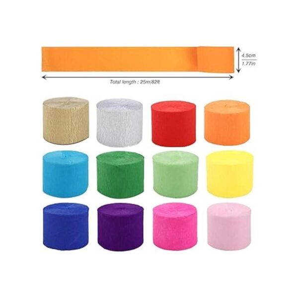 Coceca 12 rollos de serpentinas de papel crepé de 984 pies