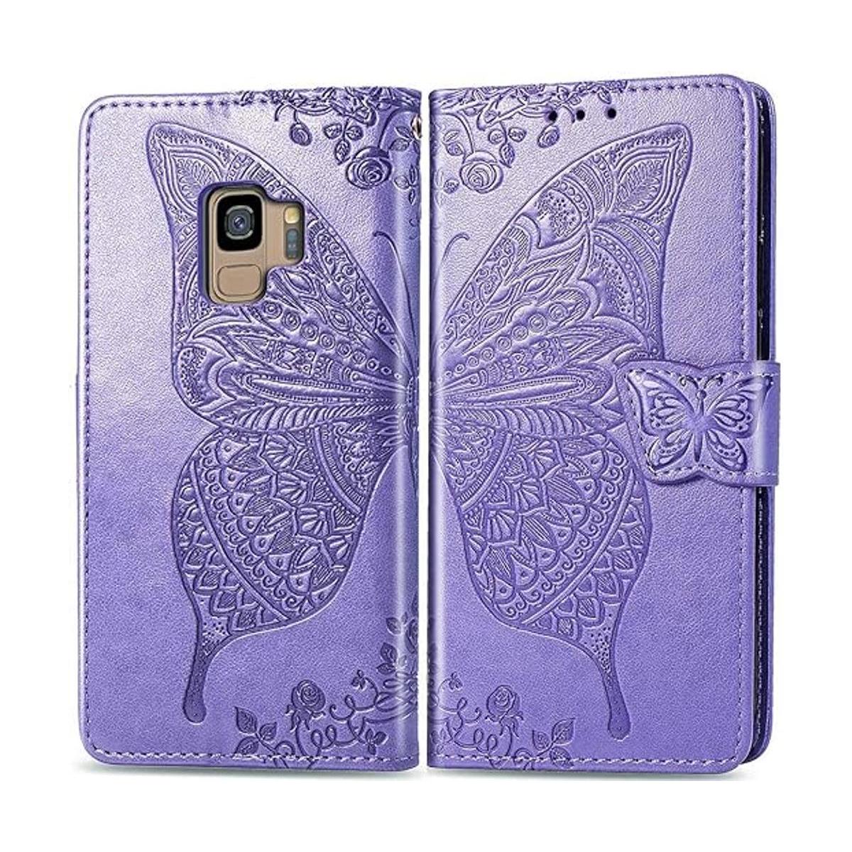 MEUPZZK Funda tipo cartera para Samsung Galaxy S9 de piel