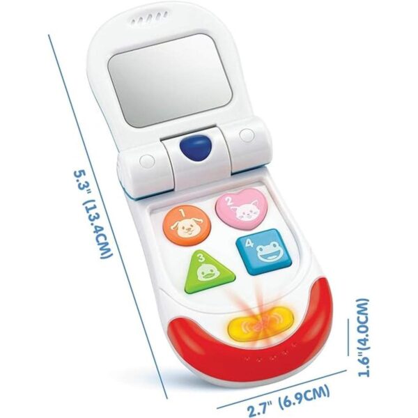Baby Toy Flip Phone 4 botones interactivos de sonido y_4