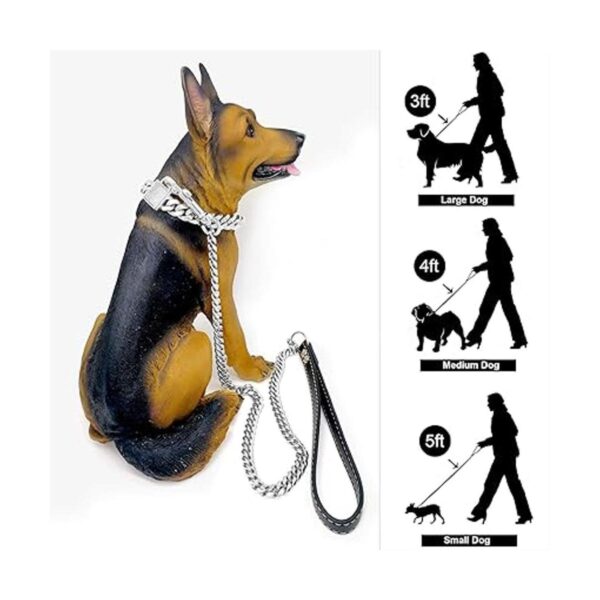 PRADOG Cadena para perro correa de metal a prueba de