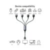 Elebase Cable divisor USB Y de 1 pie 1 macho a 4 hembra_2