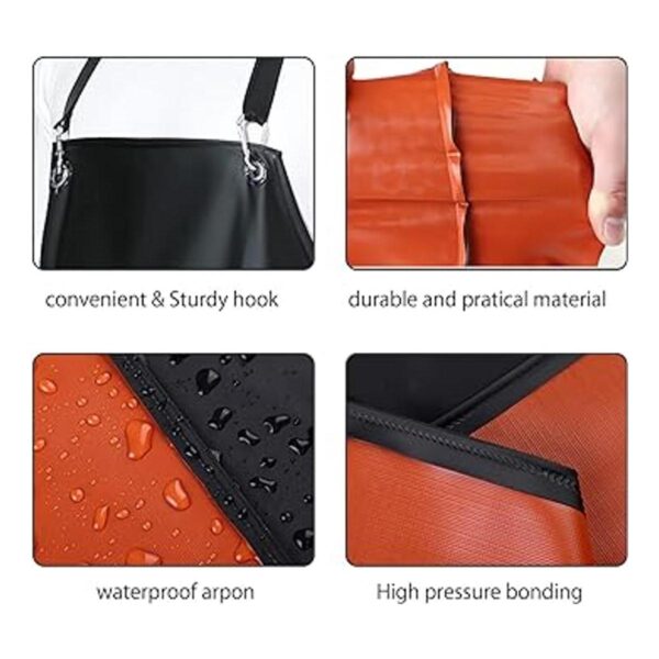 Jaspfct Delantal de vinilo de goma impermeable de 43