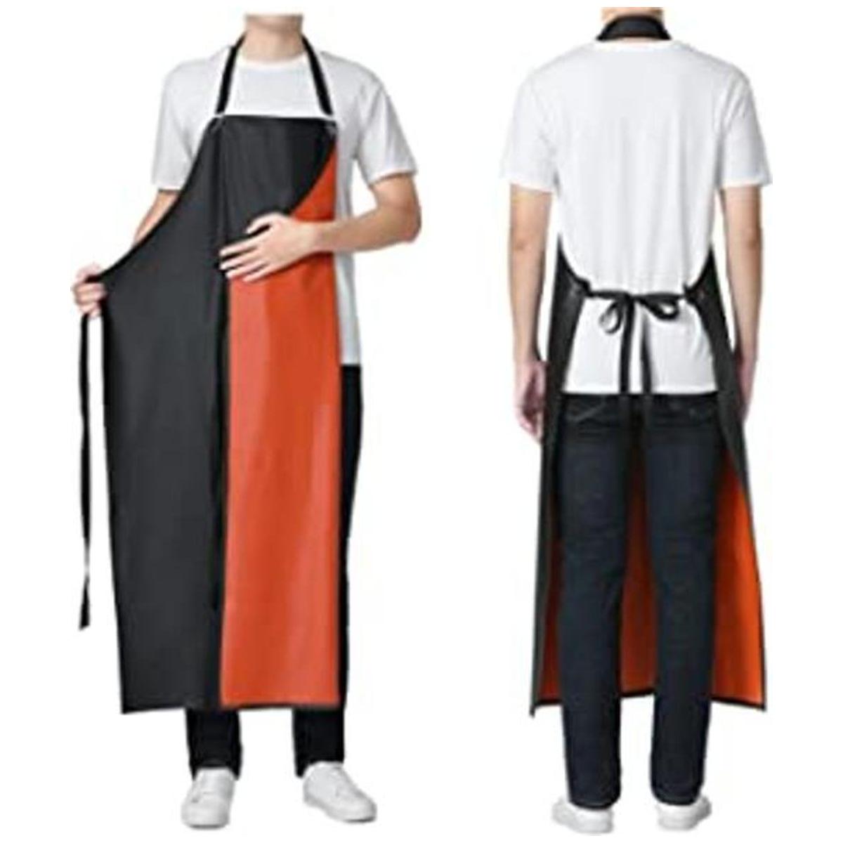 Jaspfct Delantal de vinilo de goma impermeable de 43