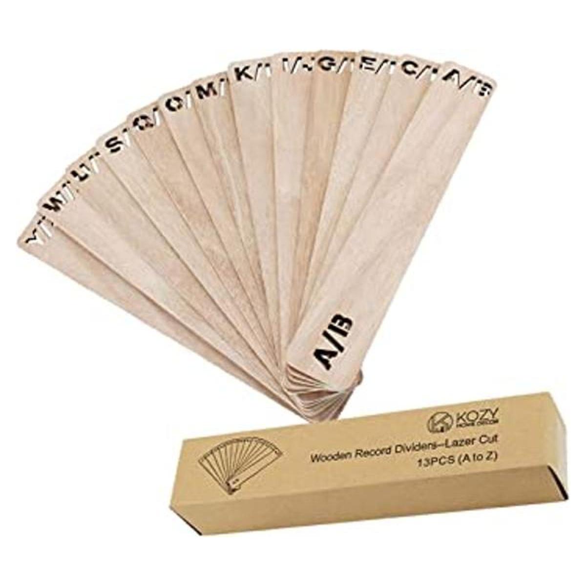 Divisor de discos de vinilo divisores de madera de la A a