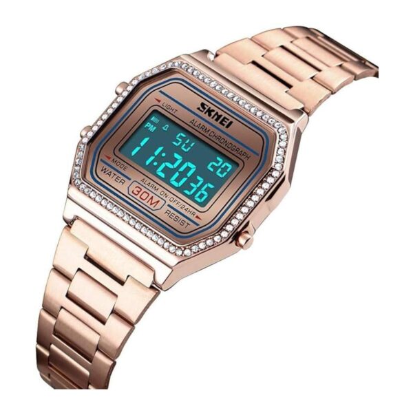 PASOY Reloj digital de acero inoxidable con_2