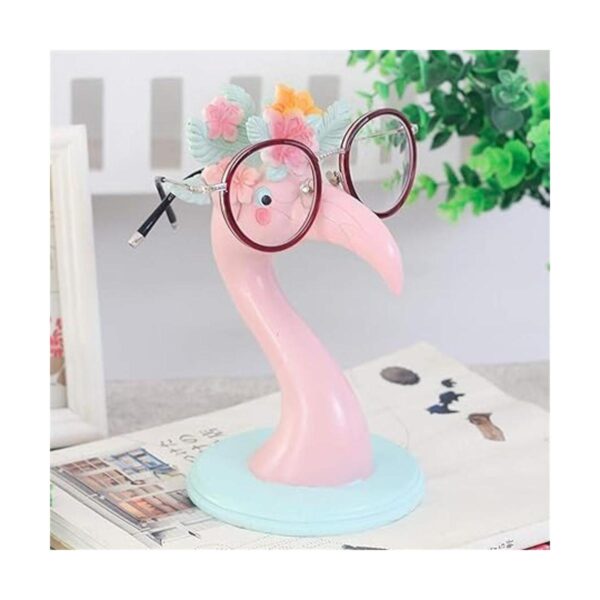 Bonito soporte para gafas con diseño de flamenco color rosa_3