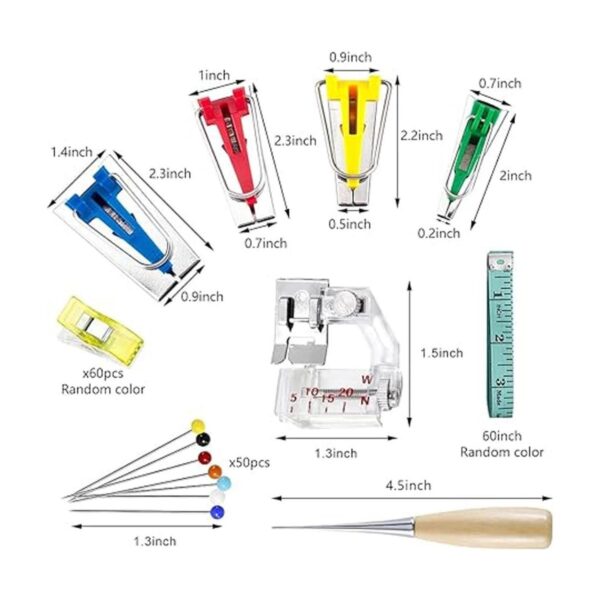 Kit de herramientas de cinta bies con instrucciones_2