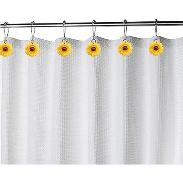 CHICTIE Ganchos para cortina de ducha de girasol ganchos_2