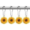CHICTIE Ganchos para cortina de ducha de girasol ganchos_1