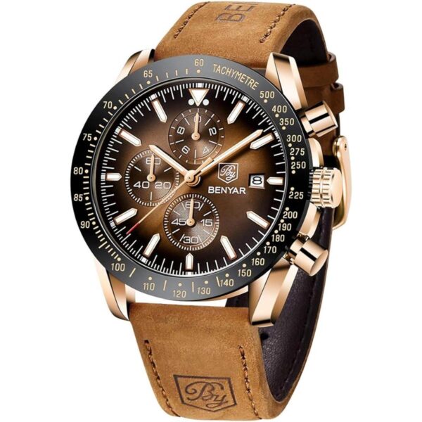 BENYAR Reloj de pulsera con cronógrafo analógico de_1