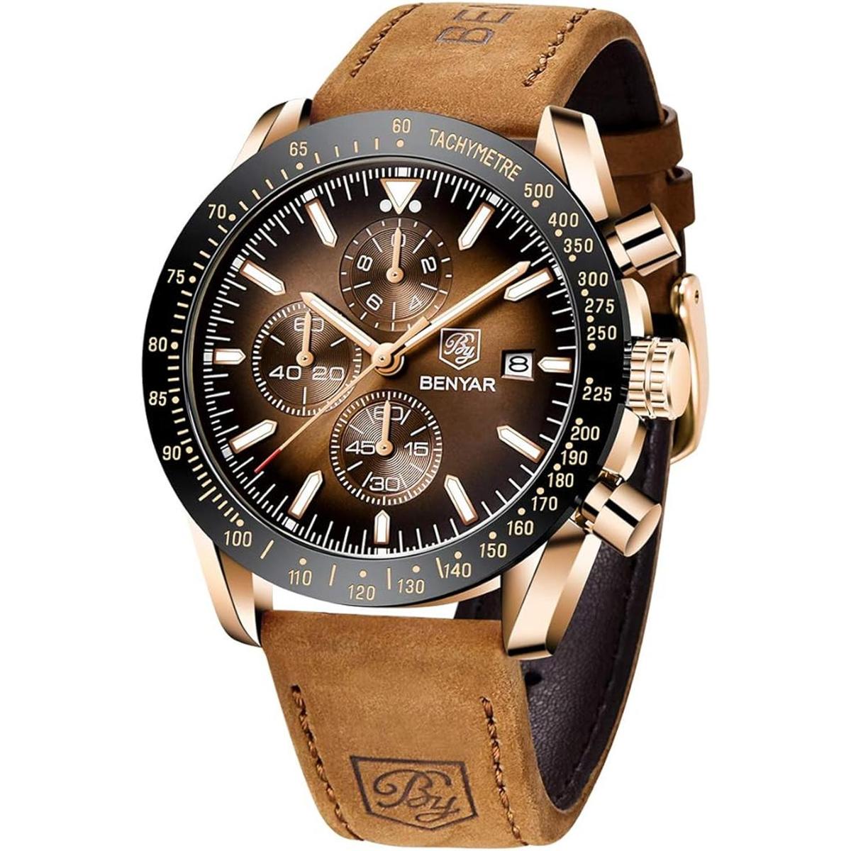 BENYAR Reloj de pulsera con cronógrafo analógico de