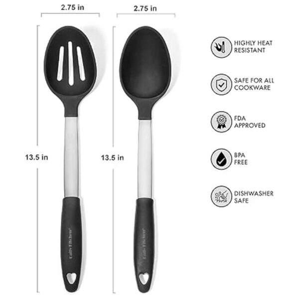 Daily Kitchen Cooking Spoons Set Heat Resistant Silicone