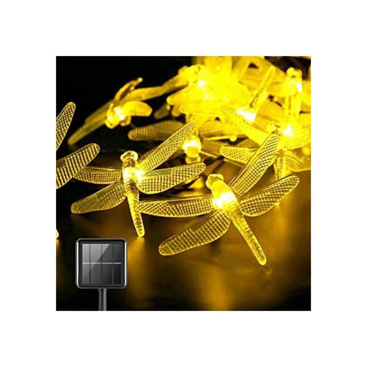 Cadena de luces solares de libélula de 30 luces LED 21