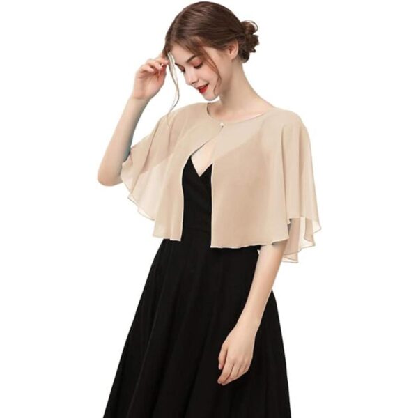 Capelets suaves Chales y envolturas para vestido de gasa_1