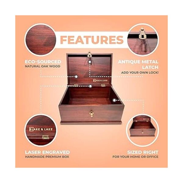 Caja de almacenamiento de madera de estilo antiguo caja_2