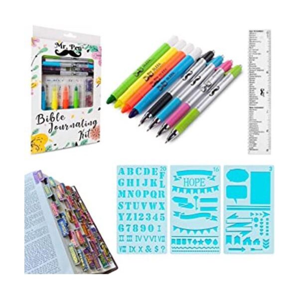 Mr. Pen Kit de diario bíblico con resaltadores de la_1