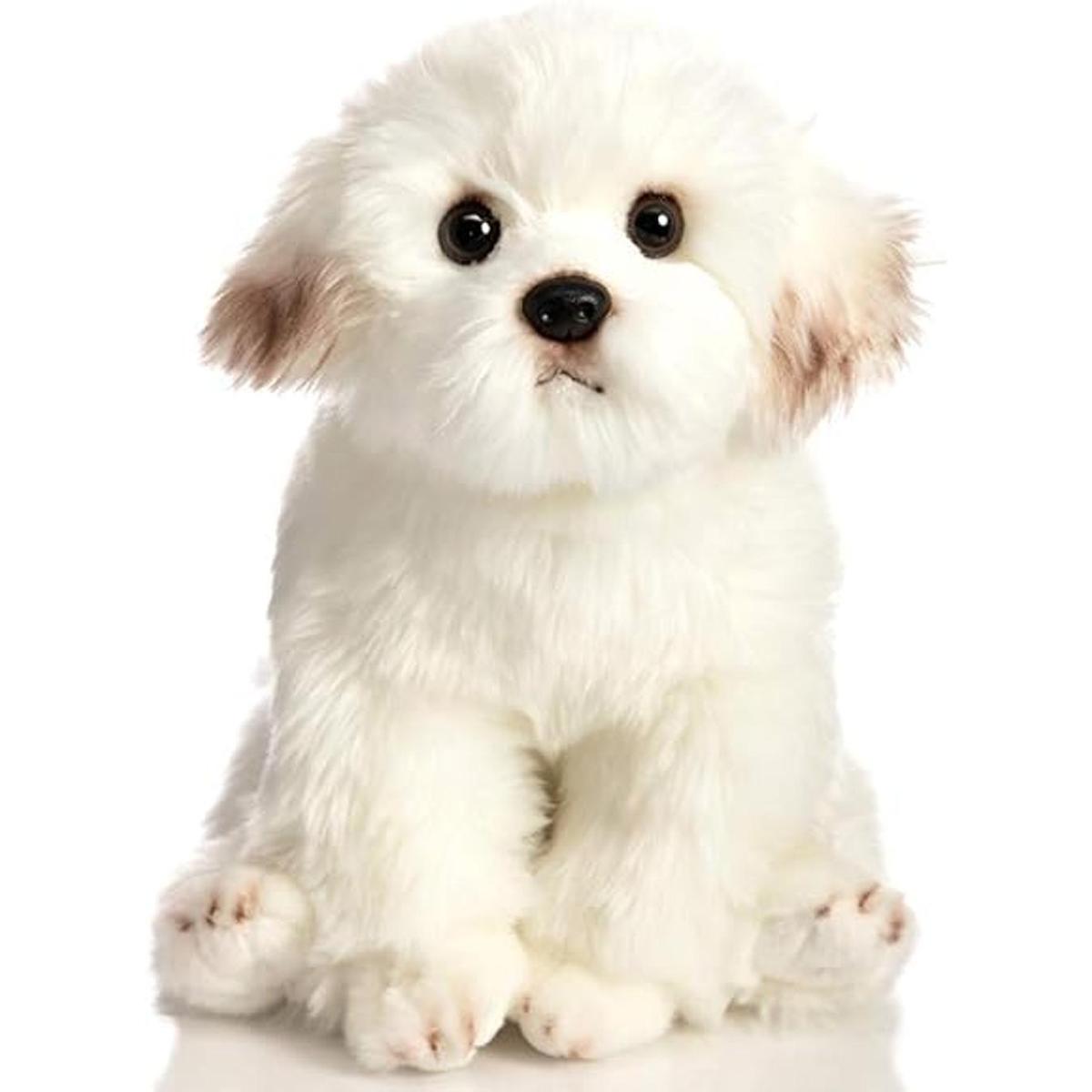 HollyHOME Bichon Frise Juguete de peluche realista para