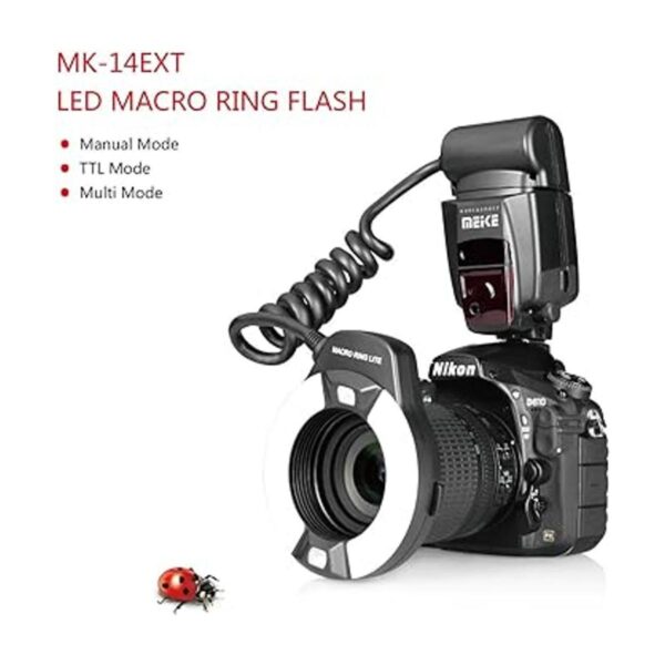 MEKE MK14EXTN ITTL Macro Ring Flash compatible con Nikon_3