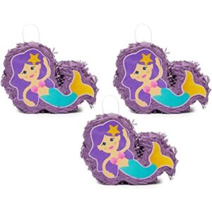 Mini piñatas de sirena para niñas decoraciones de fiesta_1
