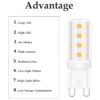 G9 Luz LED regulable de 3 W Reemplaza bombillas_4