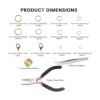 Anzlah Kit de fijación de joyería de anillos abiertos y