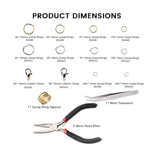Anzlah Kit de fijación de joyería de anillos abiertos y