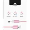 Cable USB C rosa 3 unidades cable de carga rápida largo_2