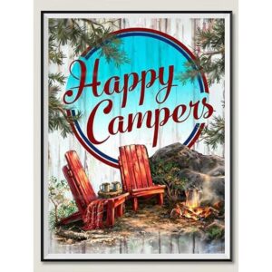 NIHOJIUMA Happy Camping Kits de pintura de diamantes 5D_1
