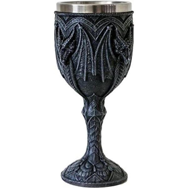 Cáliz de vino de dragón gótico medieval copa de cáliz de_2