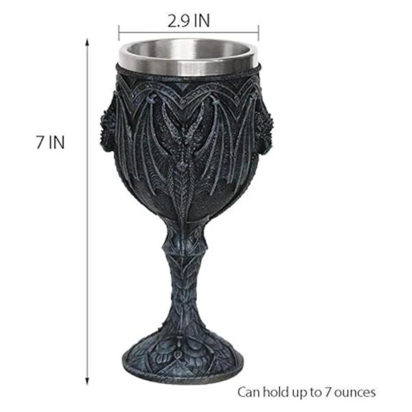Cáliz de vino de dragón gótico medieval copa de cáliz de_6