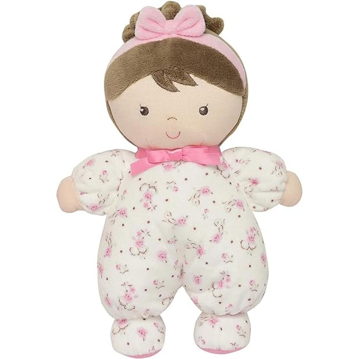 Little Me Muñeca de peluche con sonajero Jackie rosa