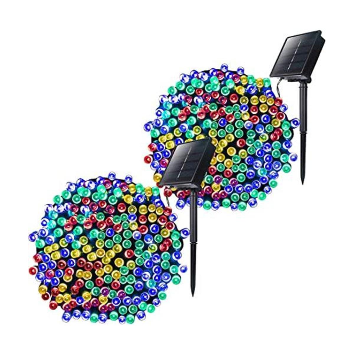 Luces solares de Navidad para exteriores con 8 modos de