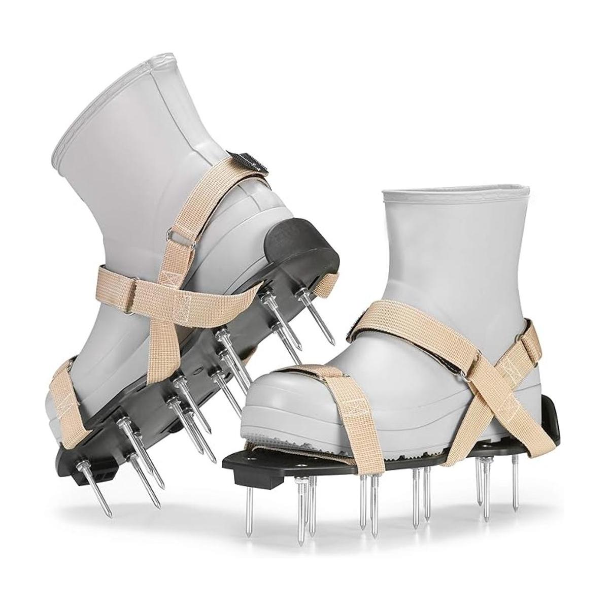 PLANTNOMICS Zapatos aireadores de césped con correas de