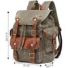 Mochila de cuero encerada para hombres militar táctica_2