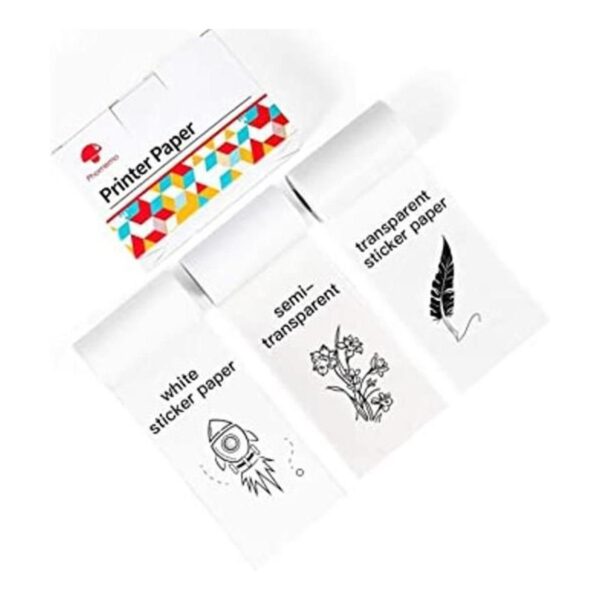 Phomemo Papel adhesivo térmico para impresora térmica_1